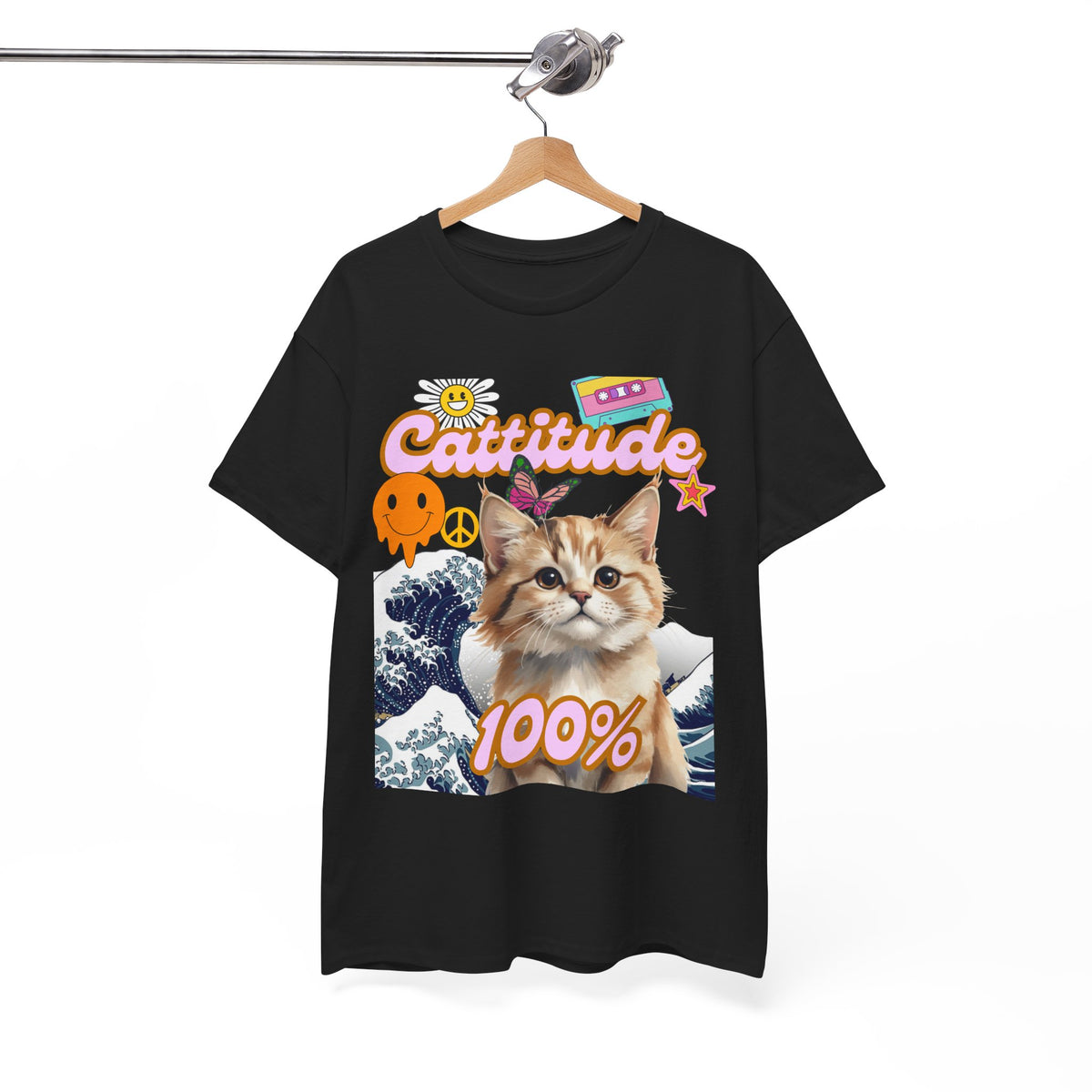 Cattitude 100% Waves Edition - Cat Lovers - Unisex T-shirt