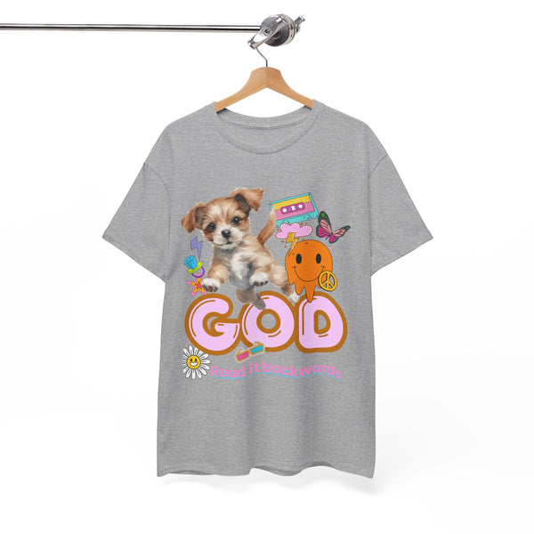 G.O.D Puppy Read it Backwards - Unisex T-shirt