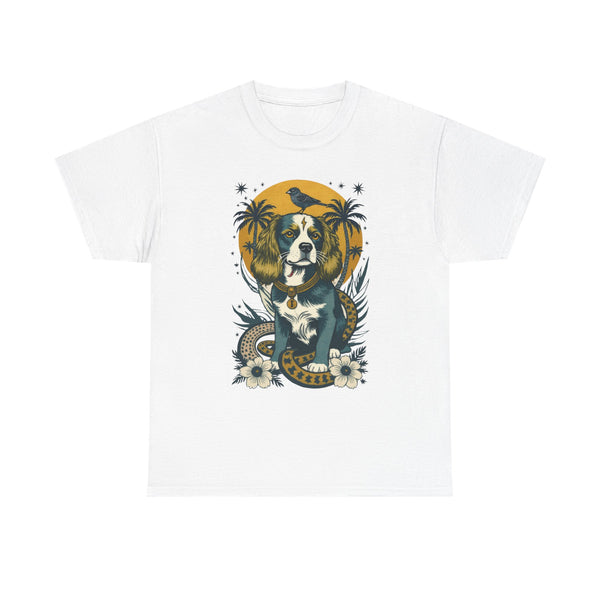 King Charles Cavalier 1 Vintage Style Tattoo Graphic T-Shirt