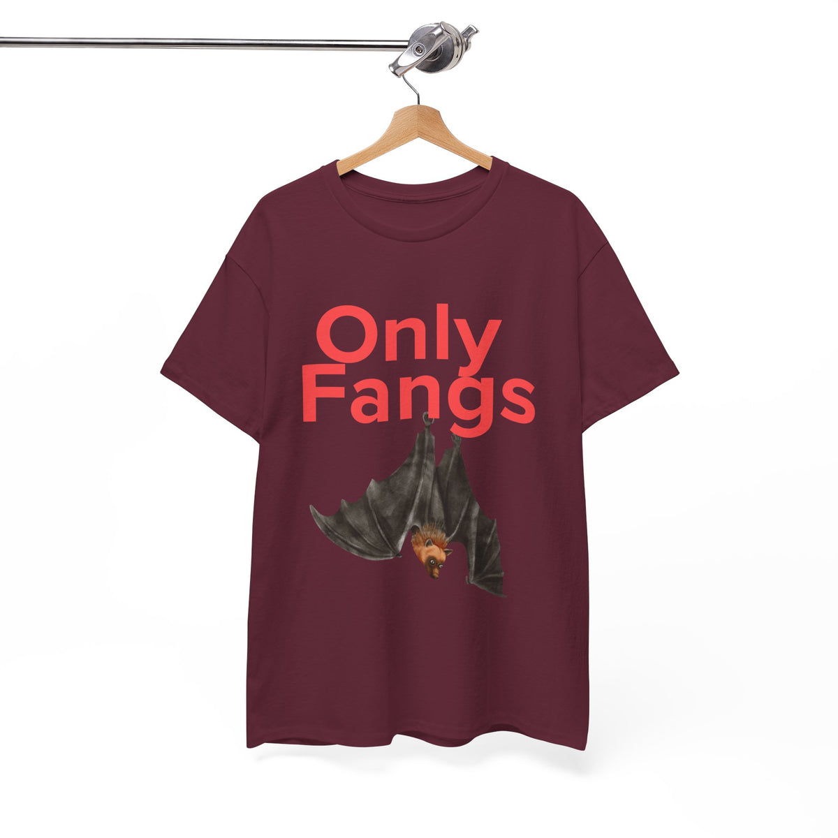 Only Fangs Hanging Bat  - Unisex T-shirt