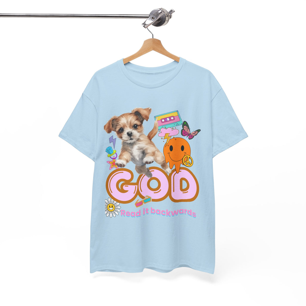 G.O.D Puppy Read it Backwards - Unisex T-shirt