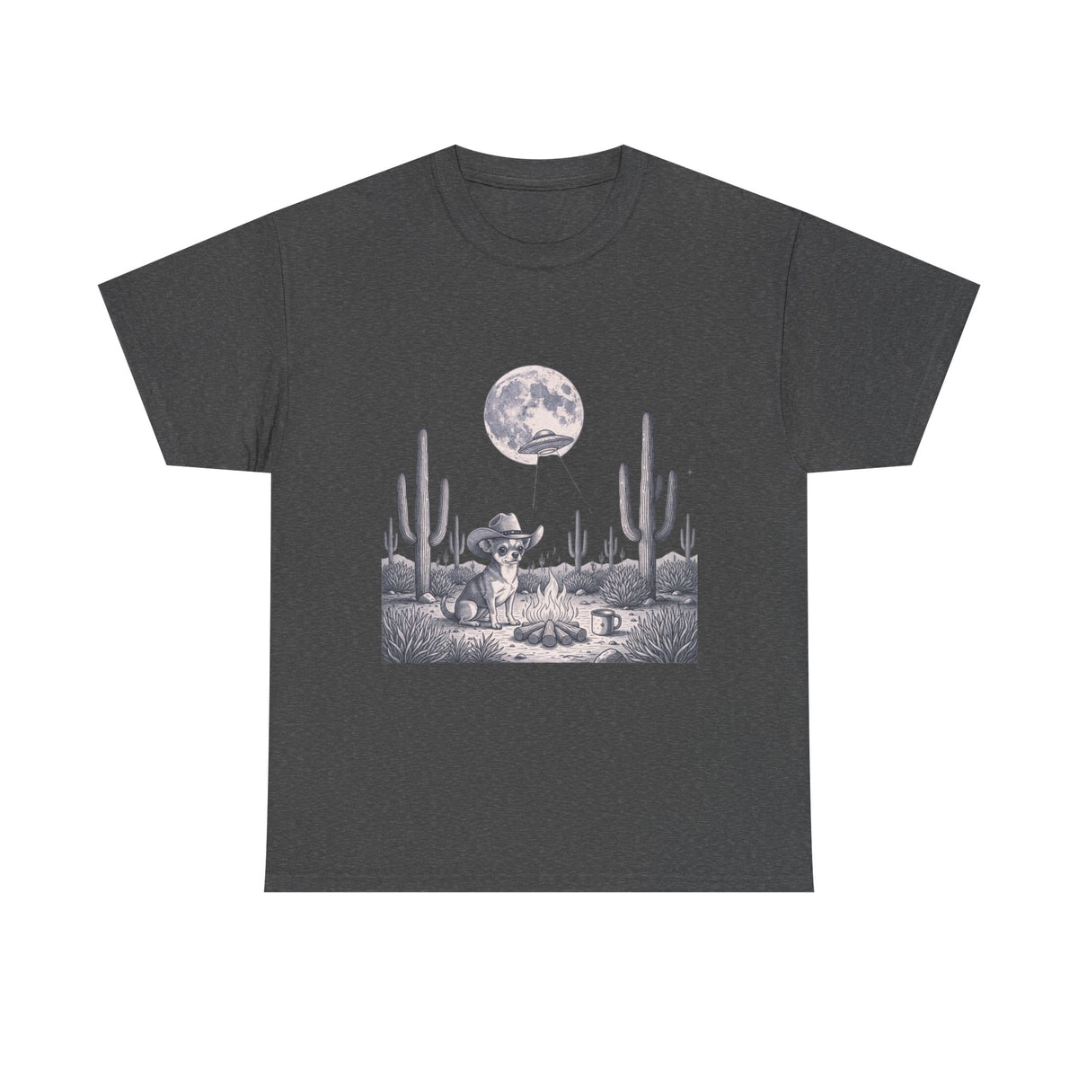 Chihuahua Cowboy & Desert UFO  - Unisex T-shirt