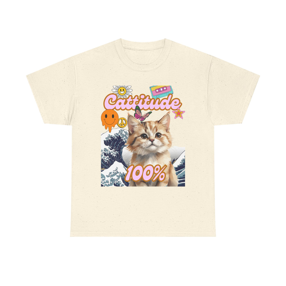 Cattitude 100% Waves Edition - Cat Lovers - Unisex T-shirt