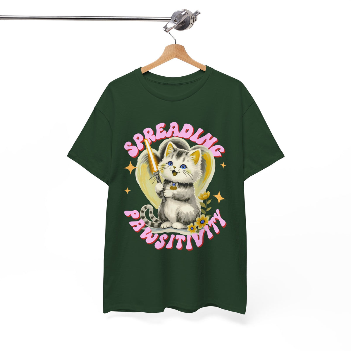 Spreading Pawsitivity Cat |  Unisex T-shirt