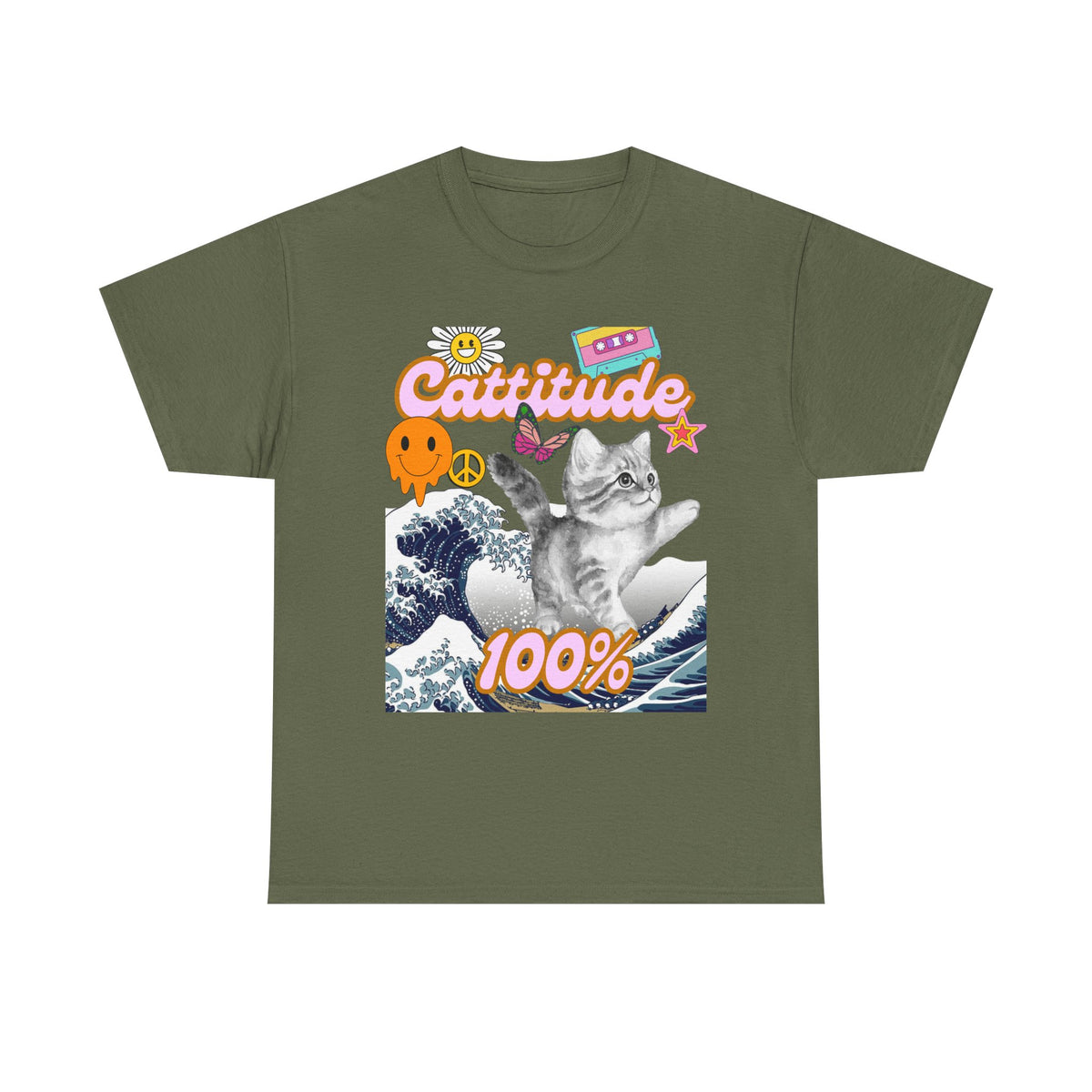 Cattitude 100% -  Cat Lovers - Unisex T-shirt