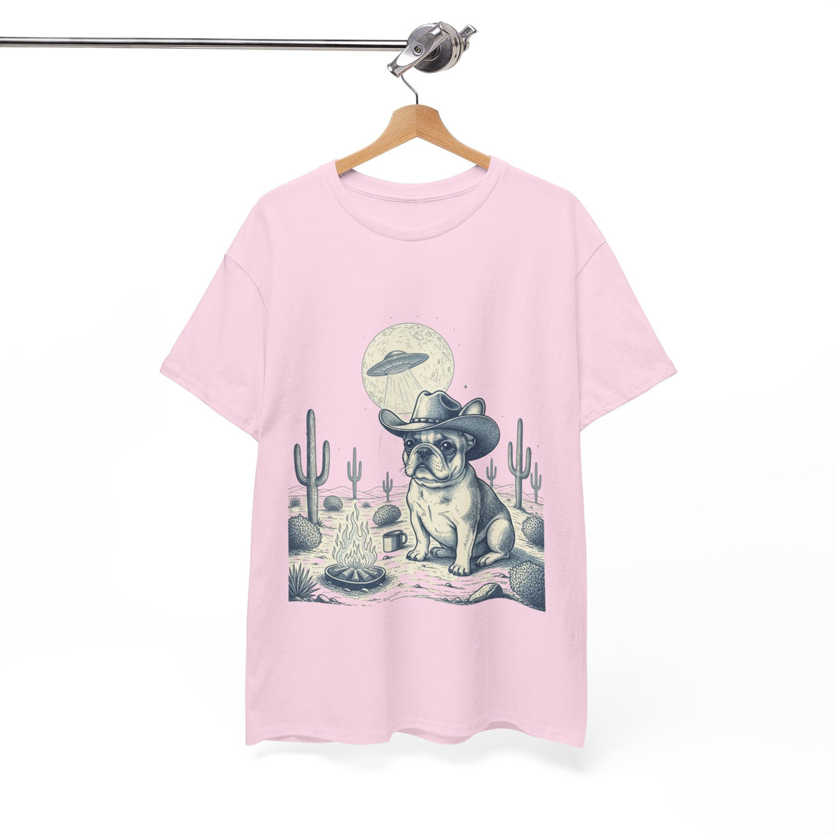 French Bulldog Cowboy & Desert UFO  - Unisex T-shirt