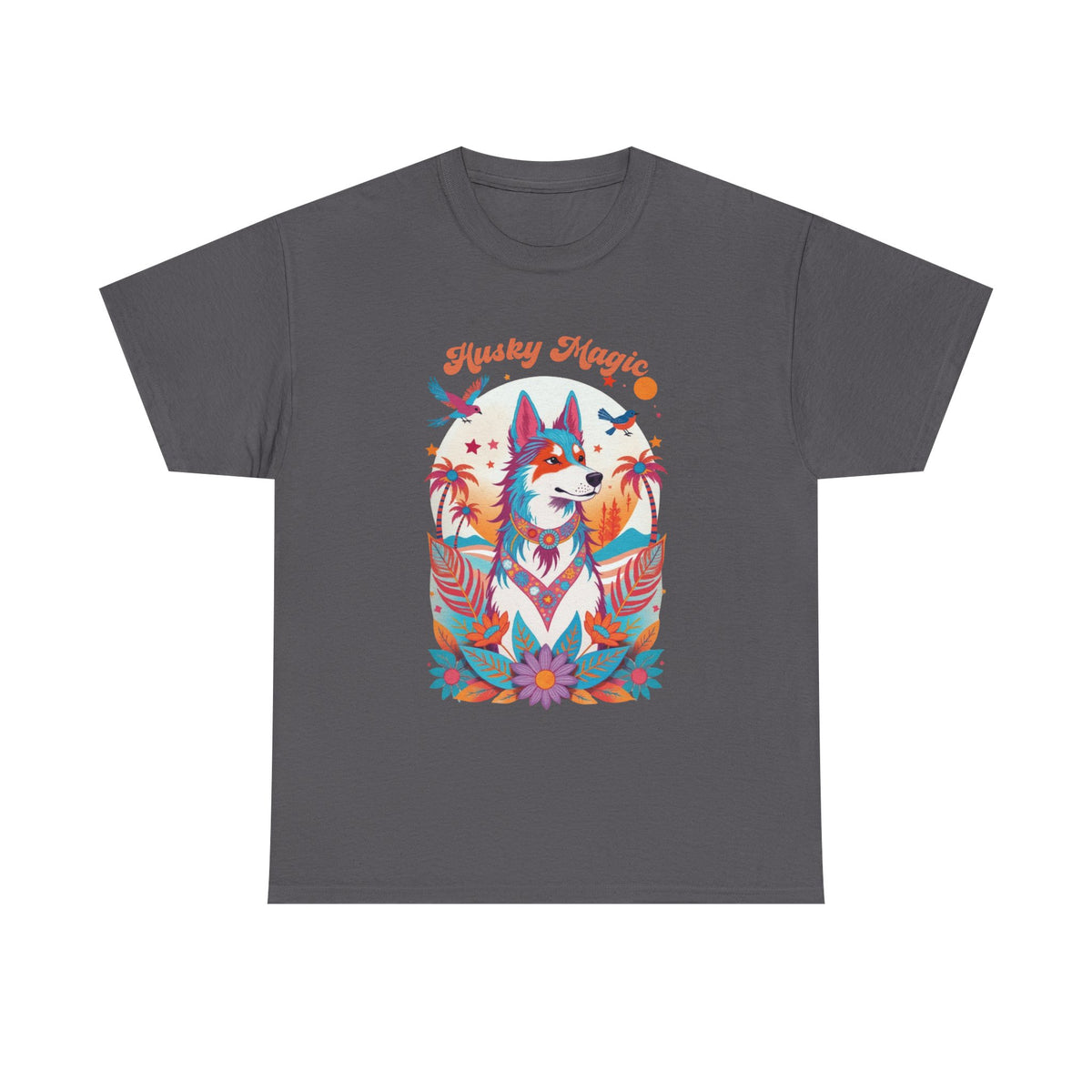 Husky Pop Psychedelic Retro Graphic Tee by Electrik Land