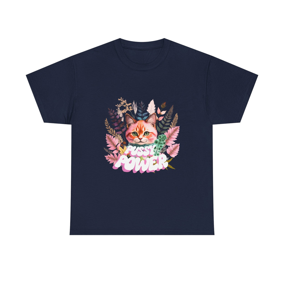 Pussy Power Flower Cat - Unisex T-shirt