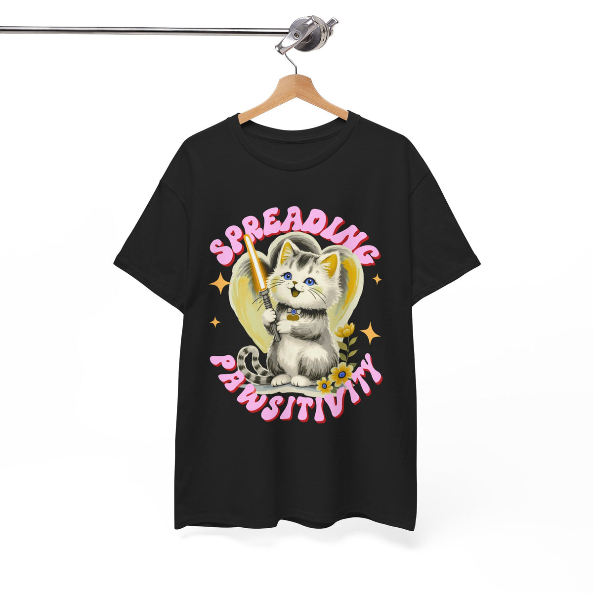 Spreading Pawsitivity Cat |  Unisex T-shirt
