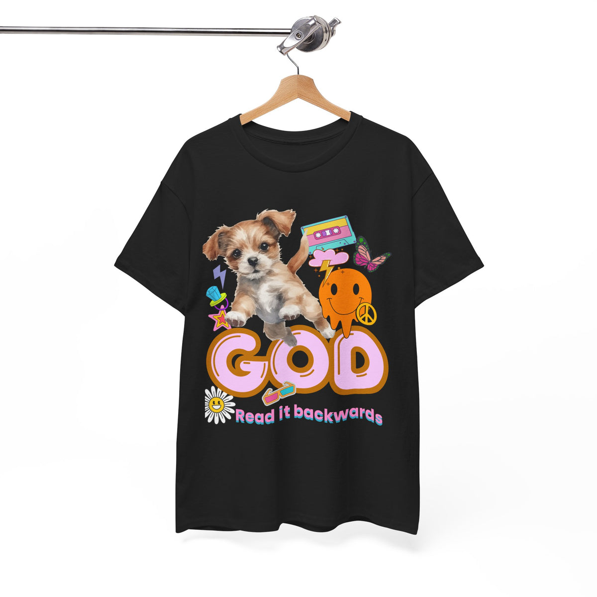 G.O.D Puppy Read it Backwards - Unisex T-shirt