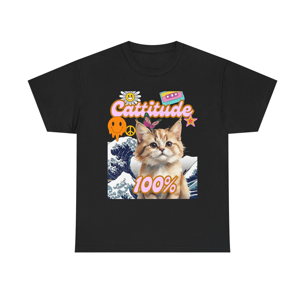 Cattitude 100% Waves Edition - Cat Lovers - Unisex T-shirt