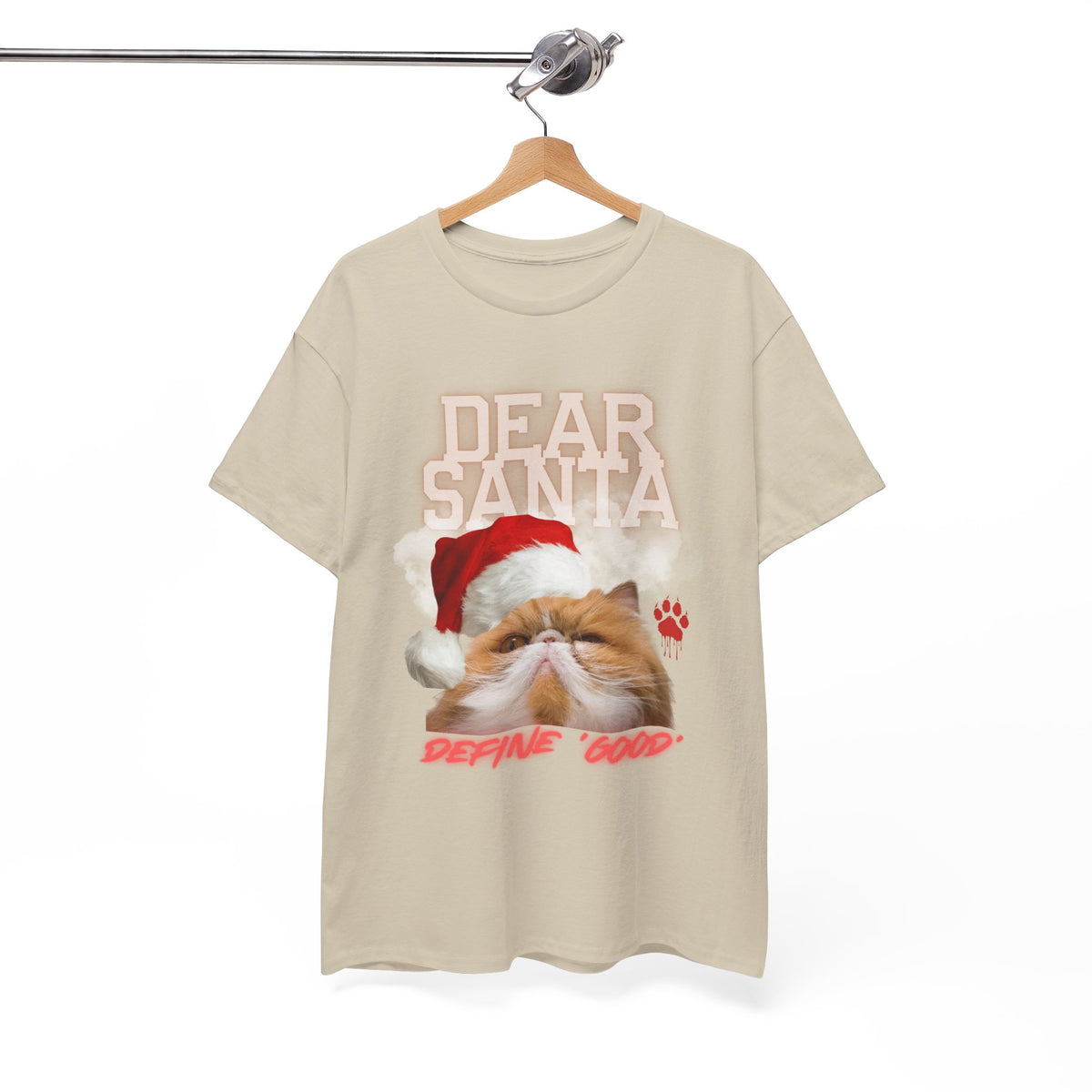 Dear Santa Define Good Cat Tee by Electrik Land