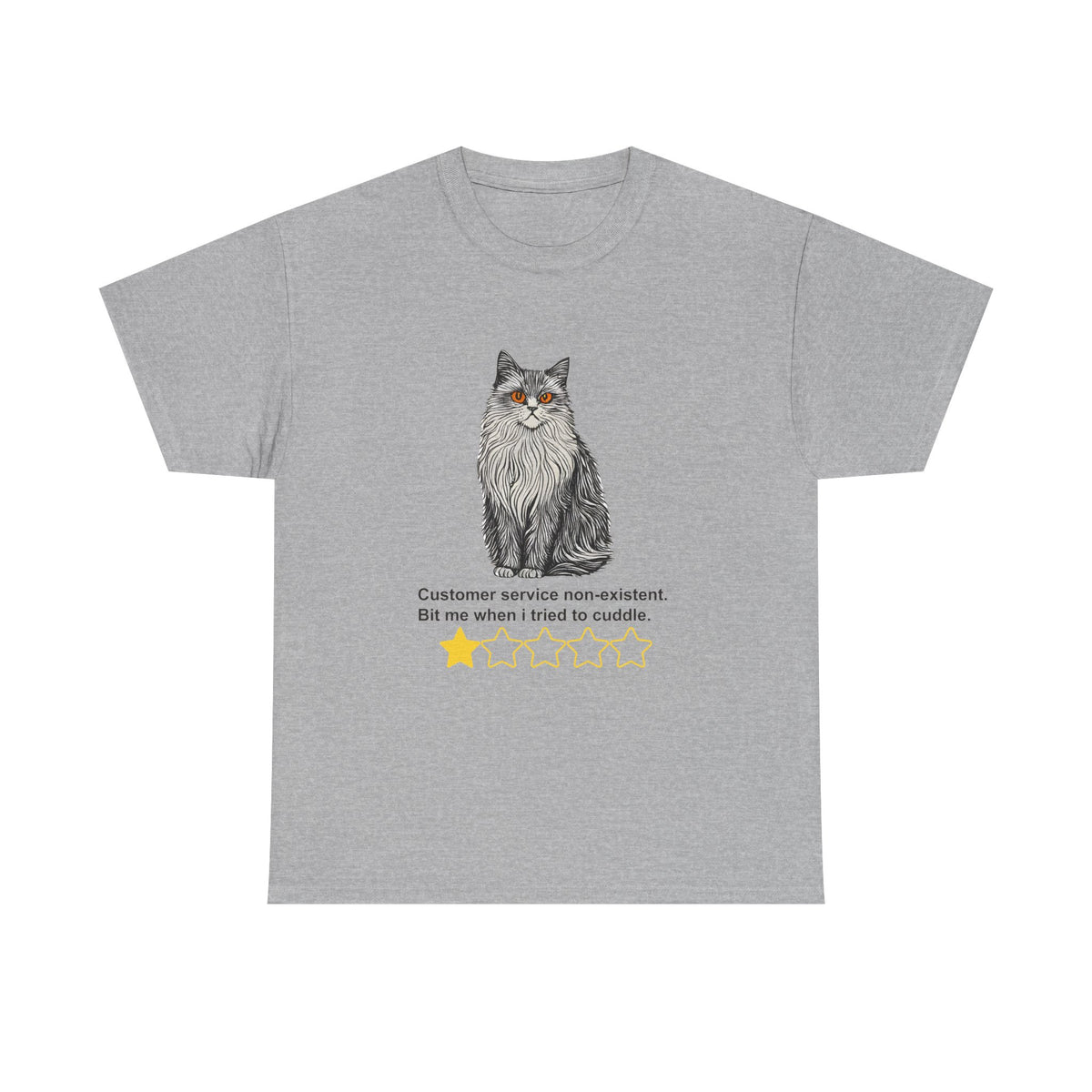 Customer Service Nonexistent Cat Review Tee by Electrik Land