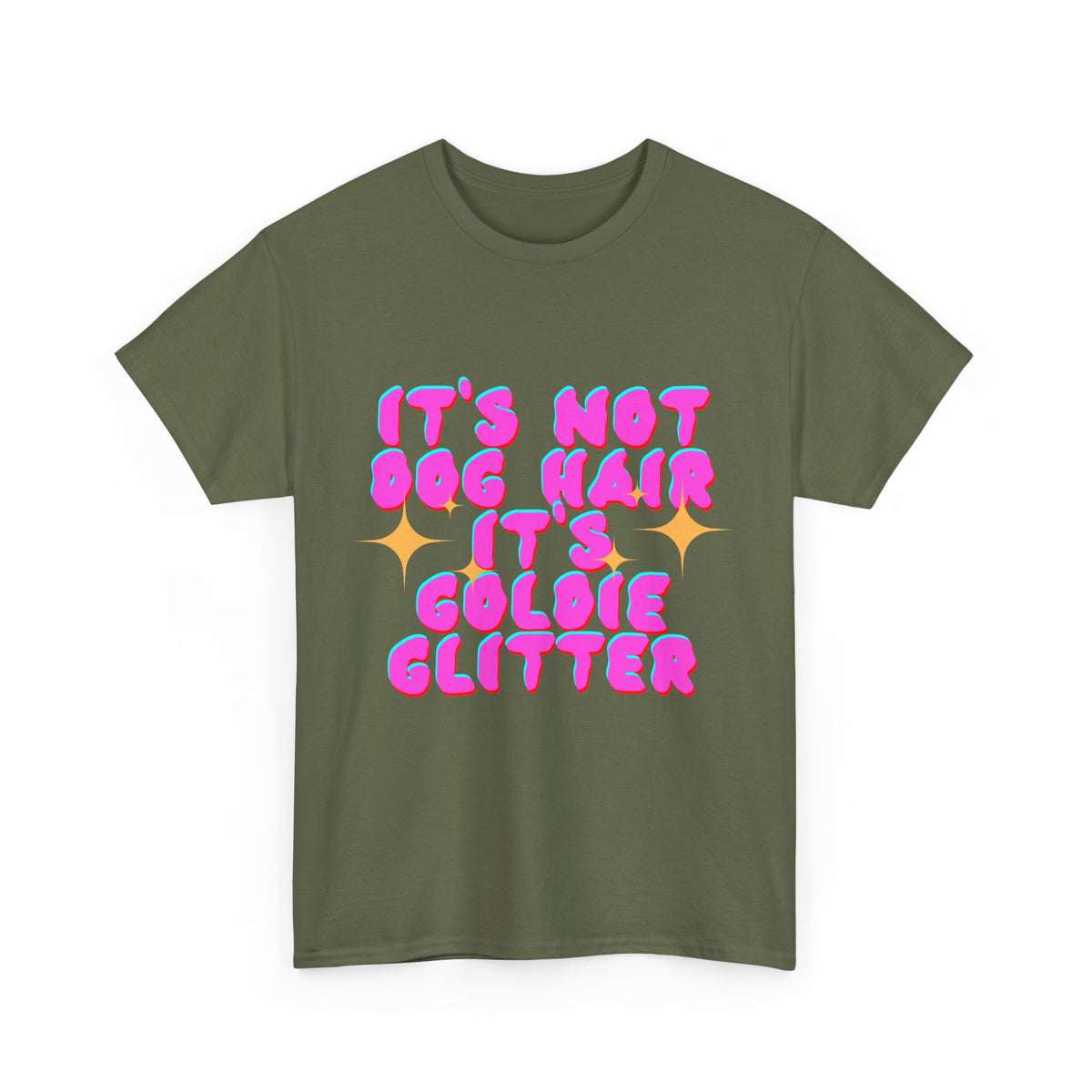 It's Not Dog Hair It's Goldie Glitter Graphic T-Shirt