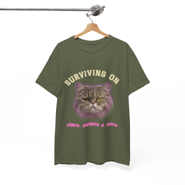 Surviving On Vibes Snacks & Spite |  T-Shirt by Electrik Land
