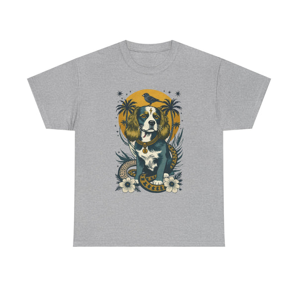 King Charles Cavalier 1 Vintage Style Tattoo Graphic T-Shirt