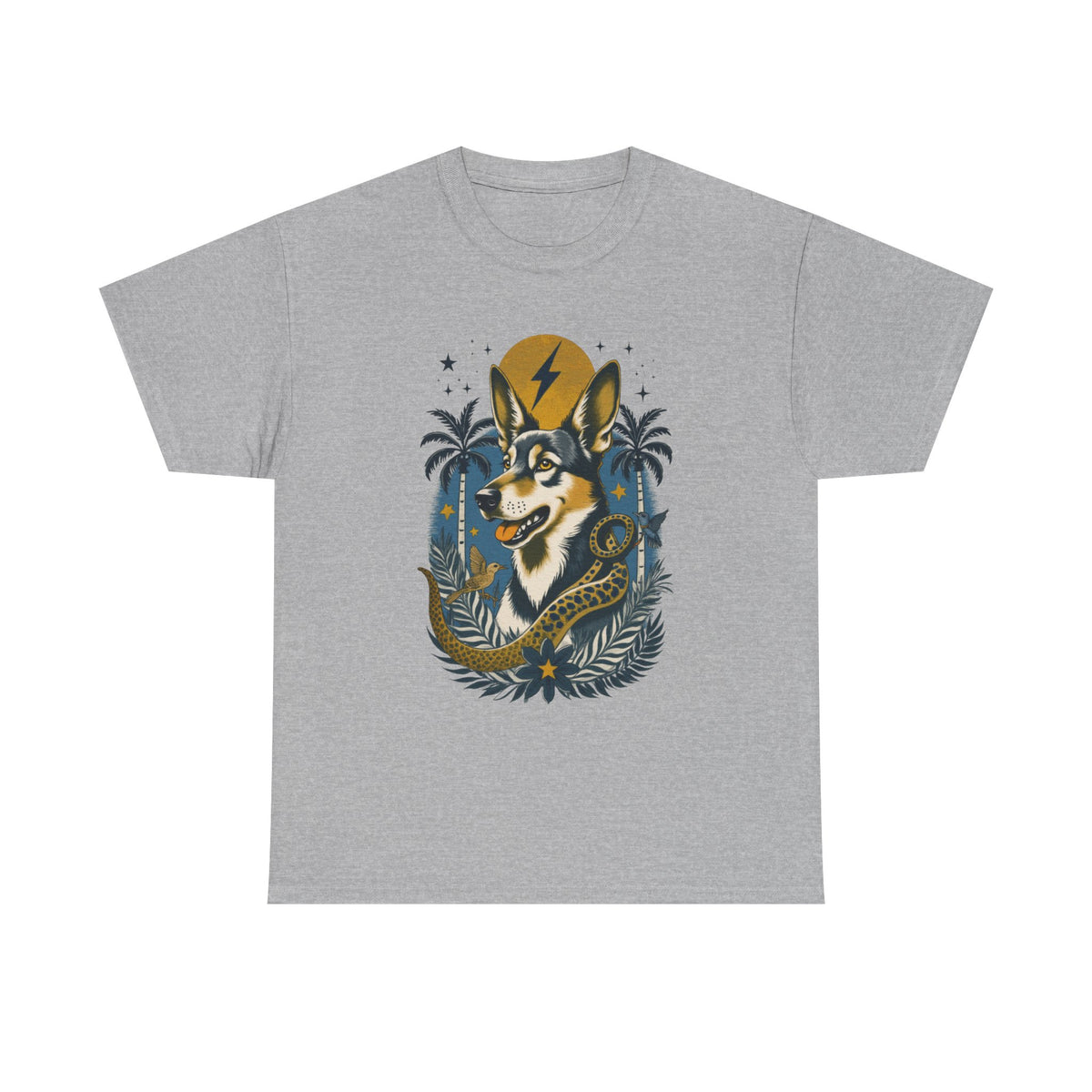German Shepard Vintage Style Tattoo Graphic T-Shirt
