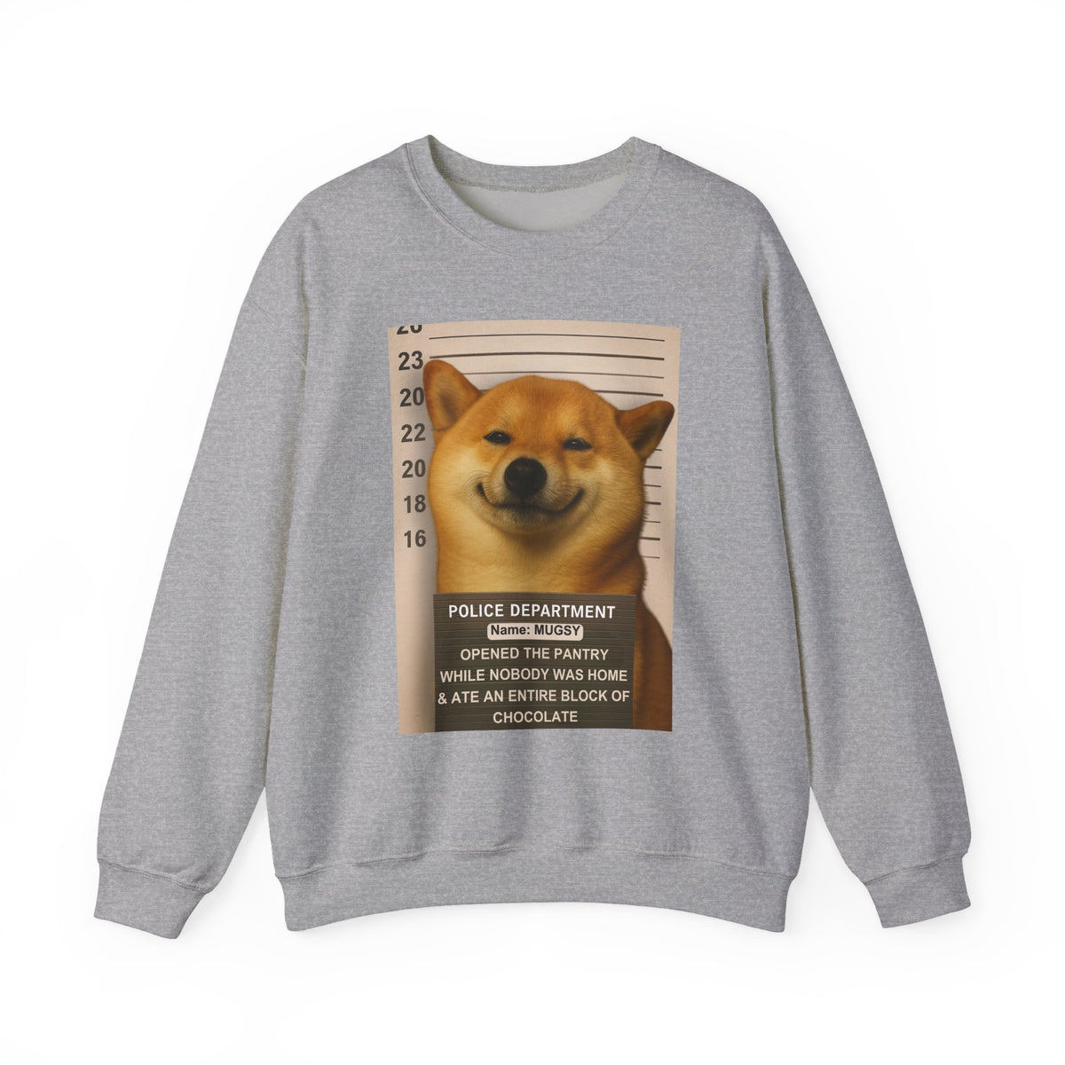 Pet Mugshot Custom Print - Unisex Crew Sweater