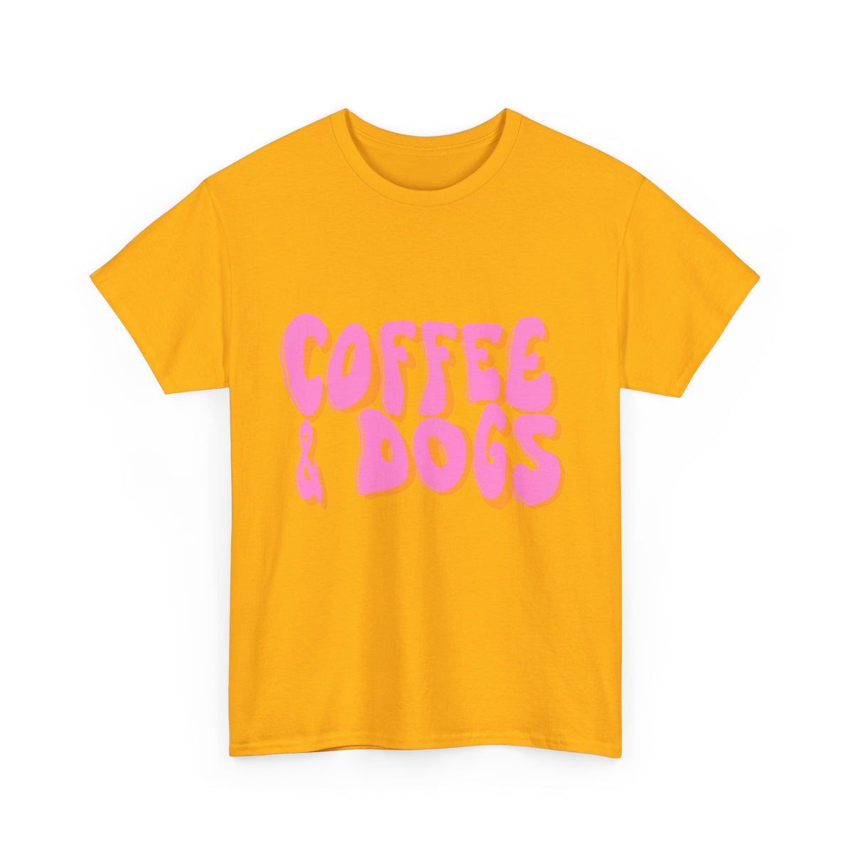 Coffee & Dogs Psychedelic Graphic T-Shirt