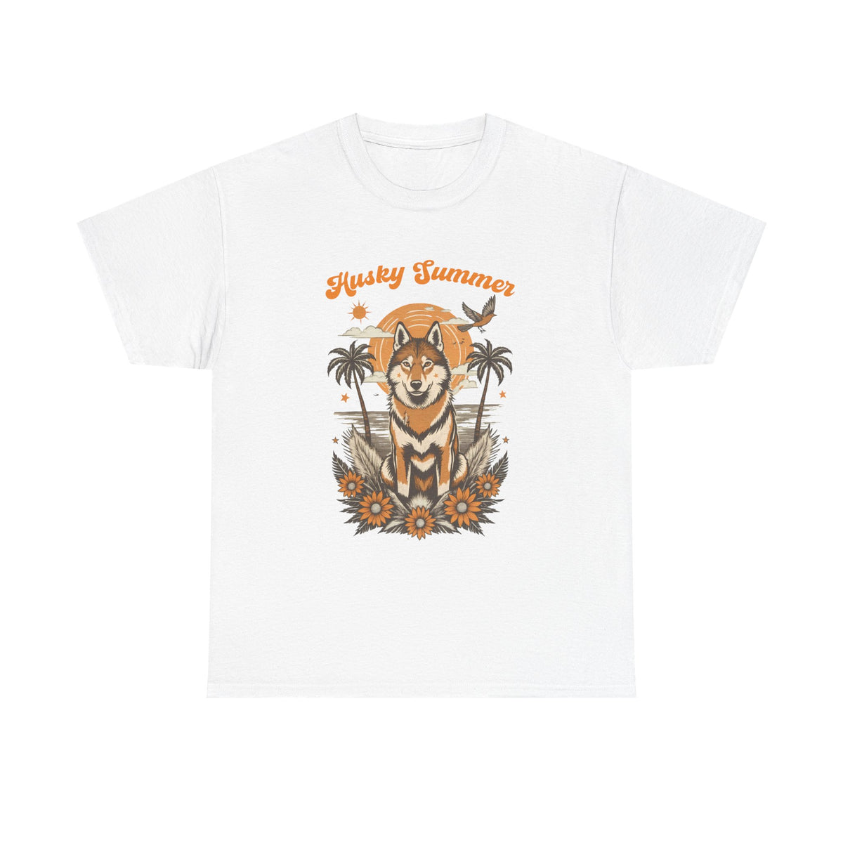 Husky Retro Surf Vintage Beach Tee by Electrik Land