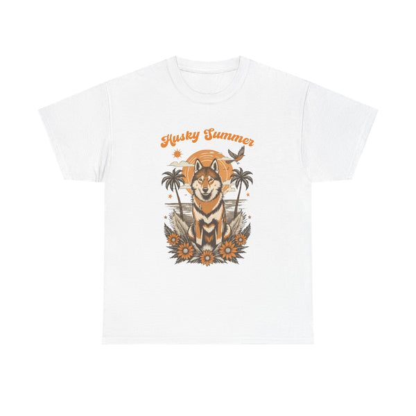 Husky Retro Surf Vintage Beach Tee by Electrik Land