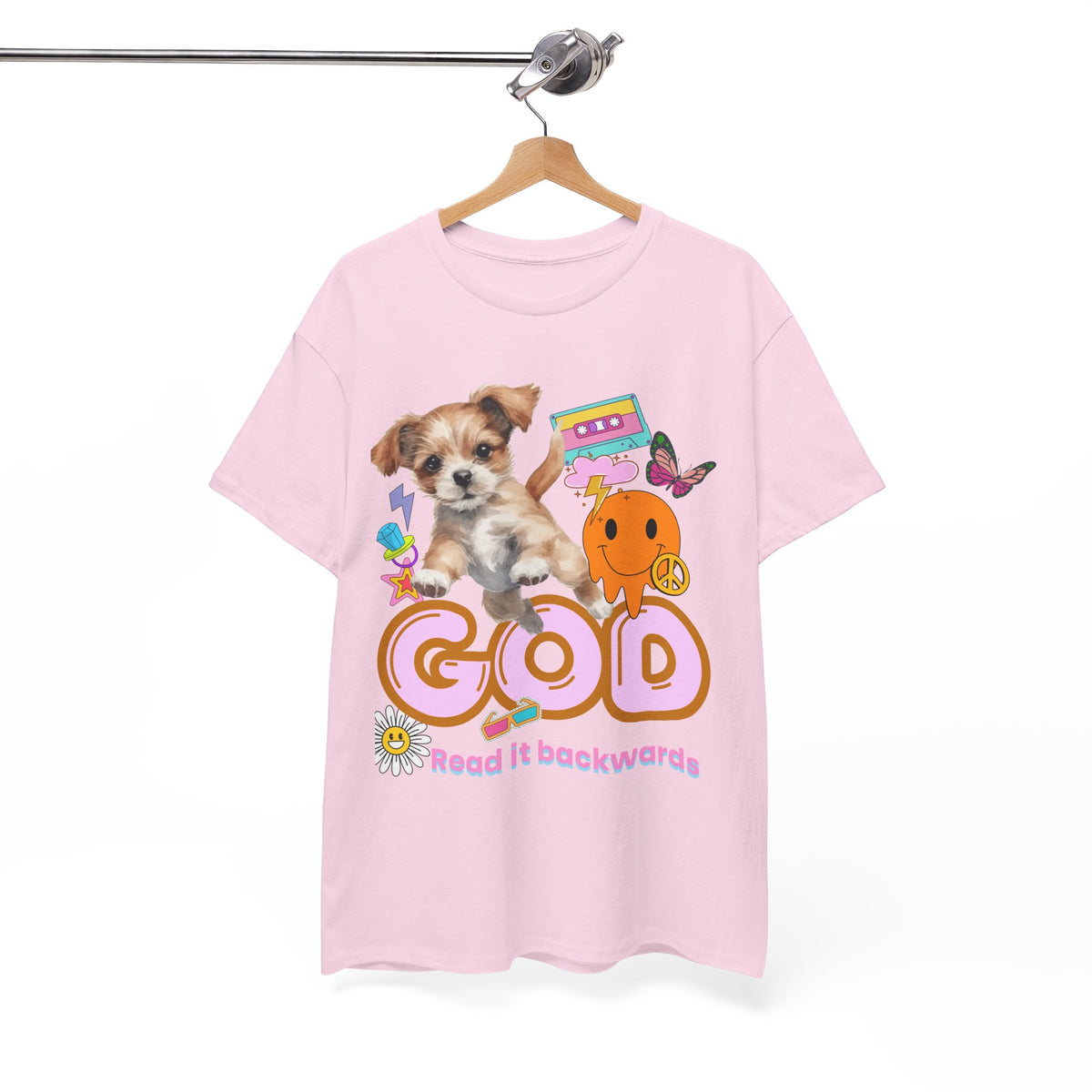G.O.D Puppy Read it Backwards - Unisex T-shirt