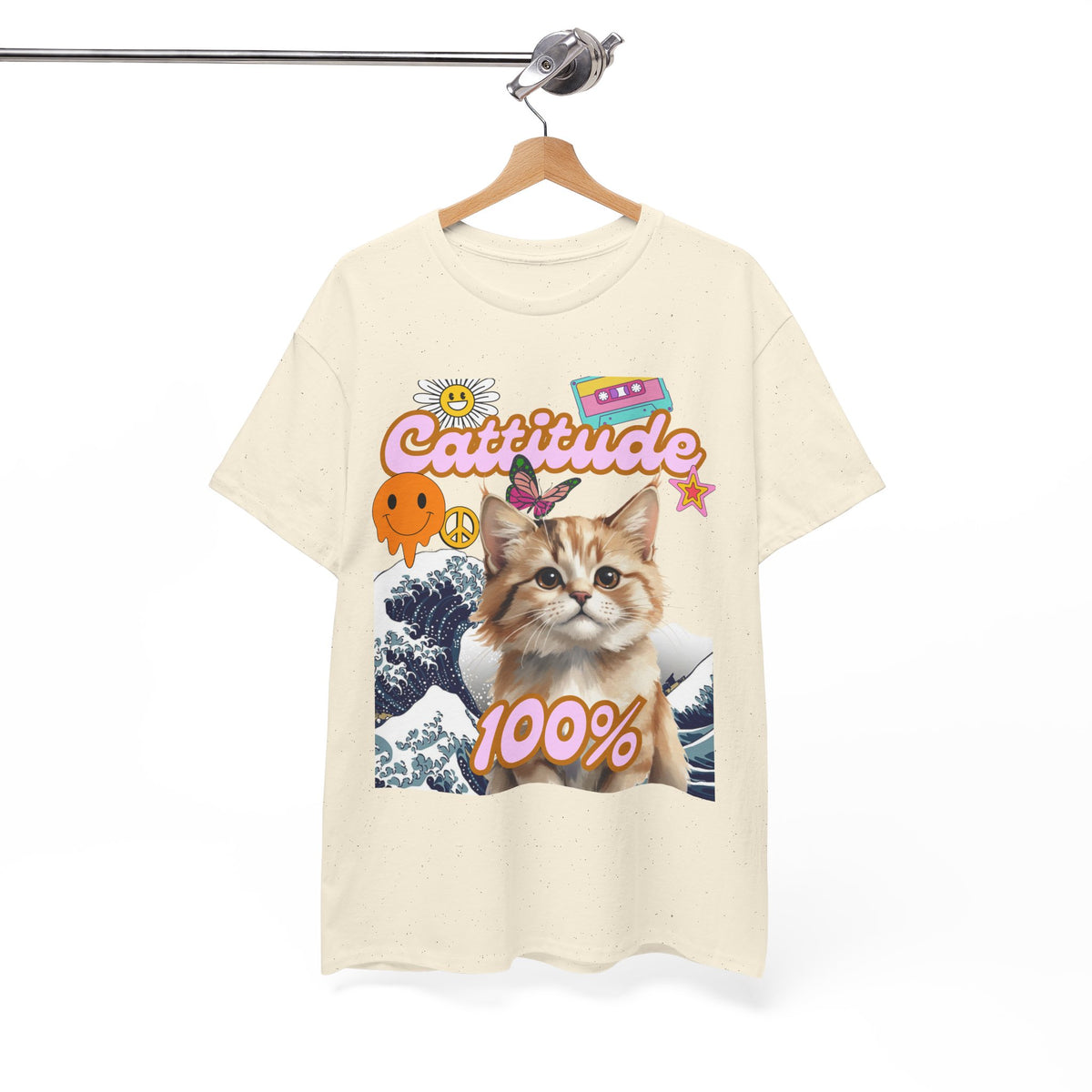 Cattitude 100% Waves Edition - Cat Lovers - Unisex T-shirt