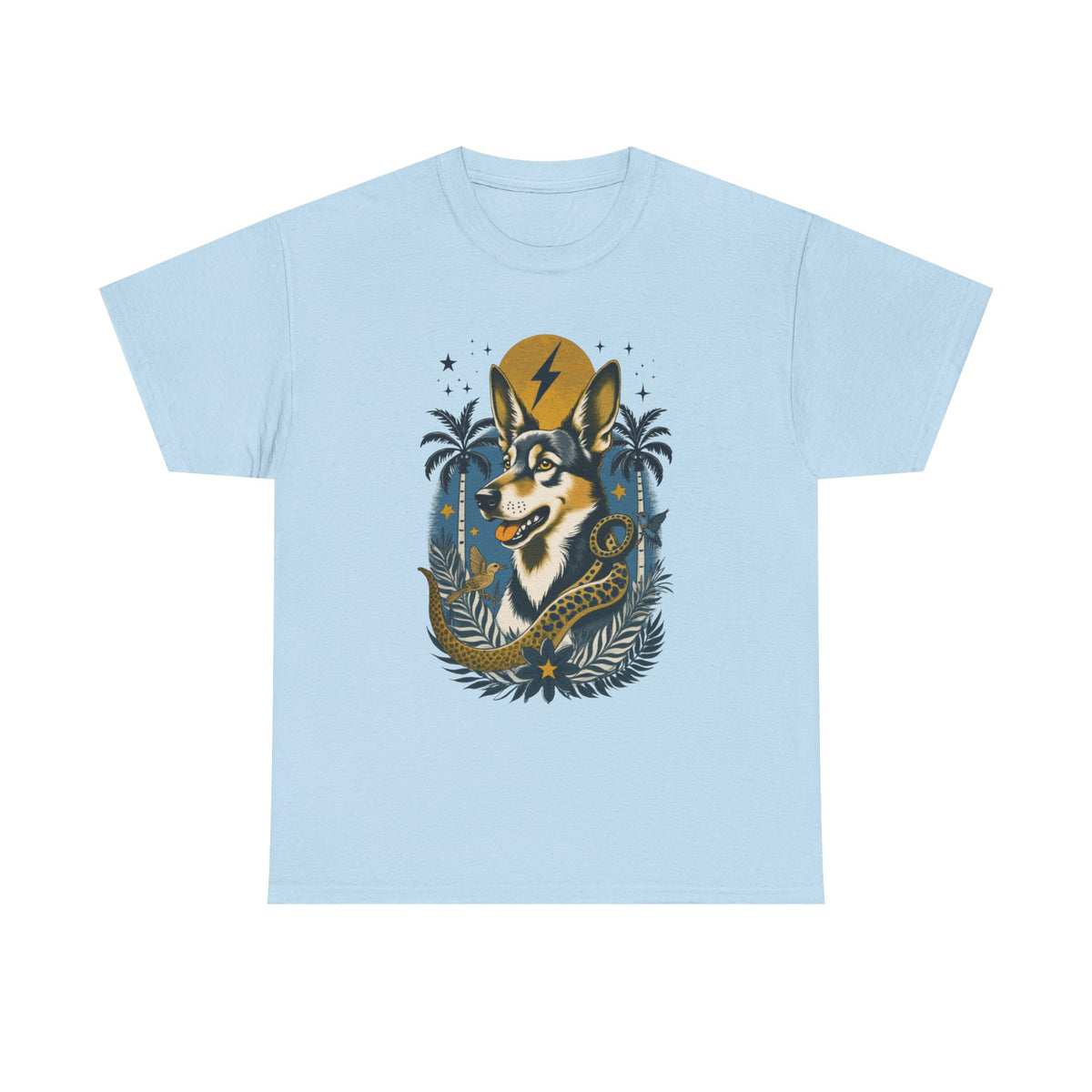 German Shepard Vintage Style Tattoo Graphic T-Shirt