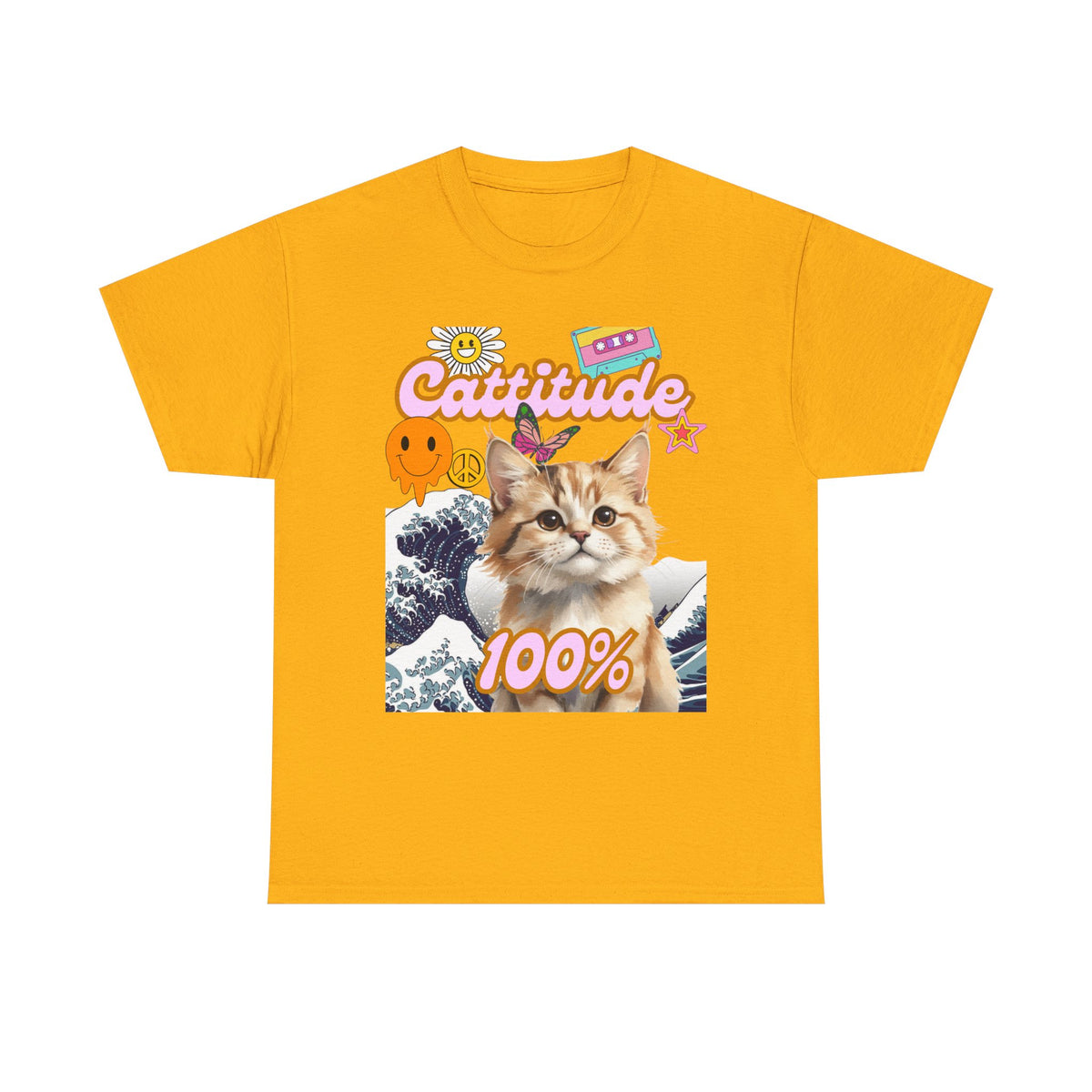 Cattitude 100% Waves Edition - Cat Lovers - Unisex T-shirt