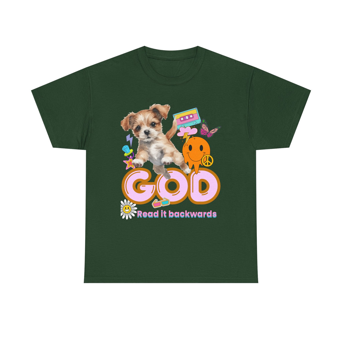 G.O.D Puppy Read it Backwards - Unisex T-shirt