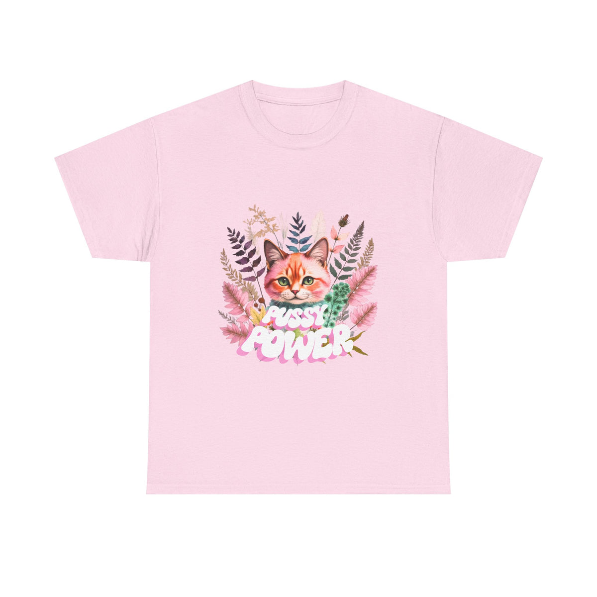 Pussy Power Flower Cat - Unisex T-shirt