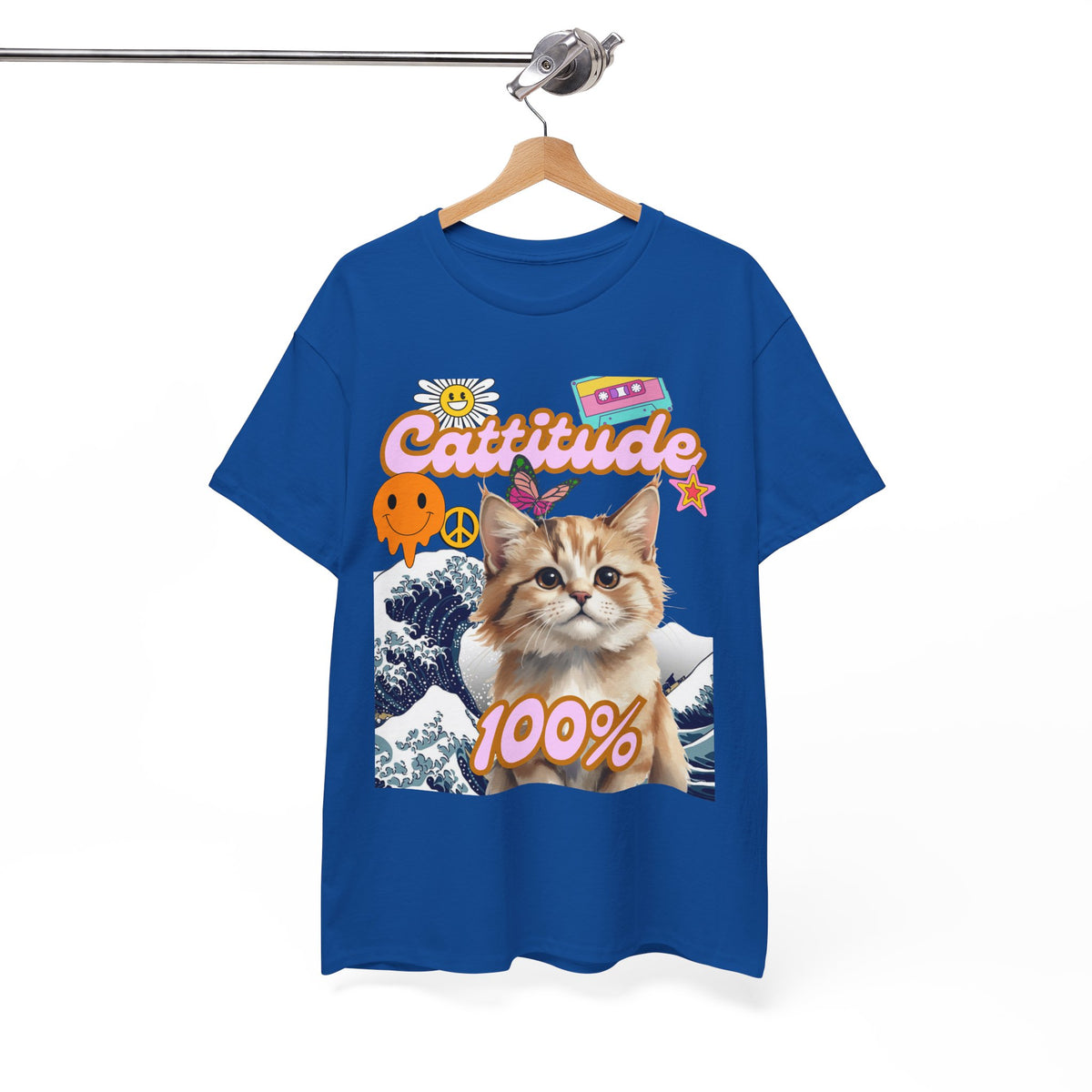 Cattitude 100% Waves Edition - Cat Lovers - Unisex T-shirt