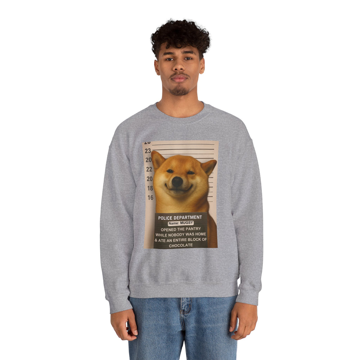 Pet Mugshot Custom Print - Unisex Crew Sweater