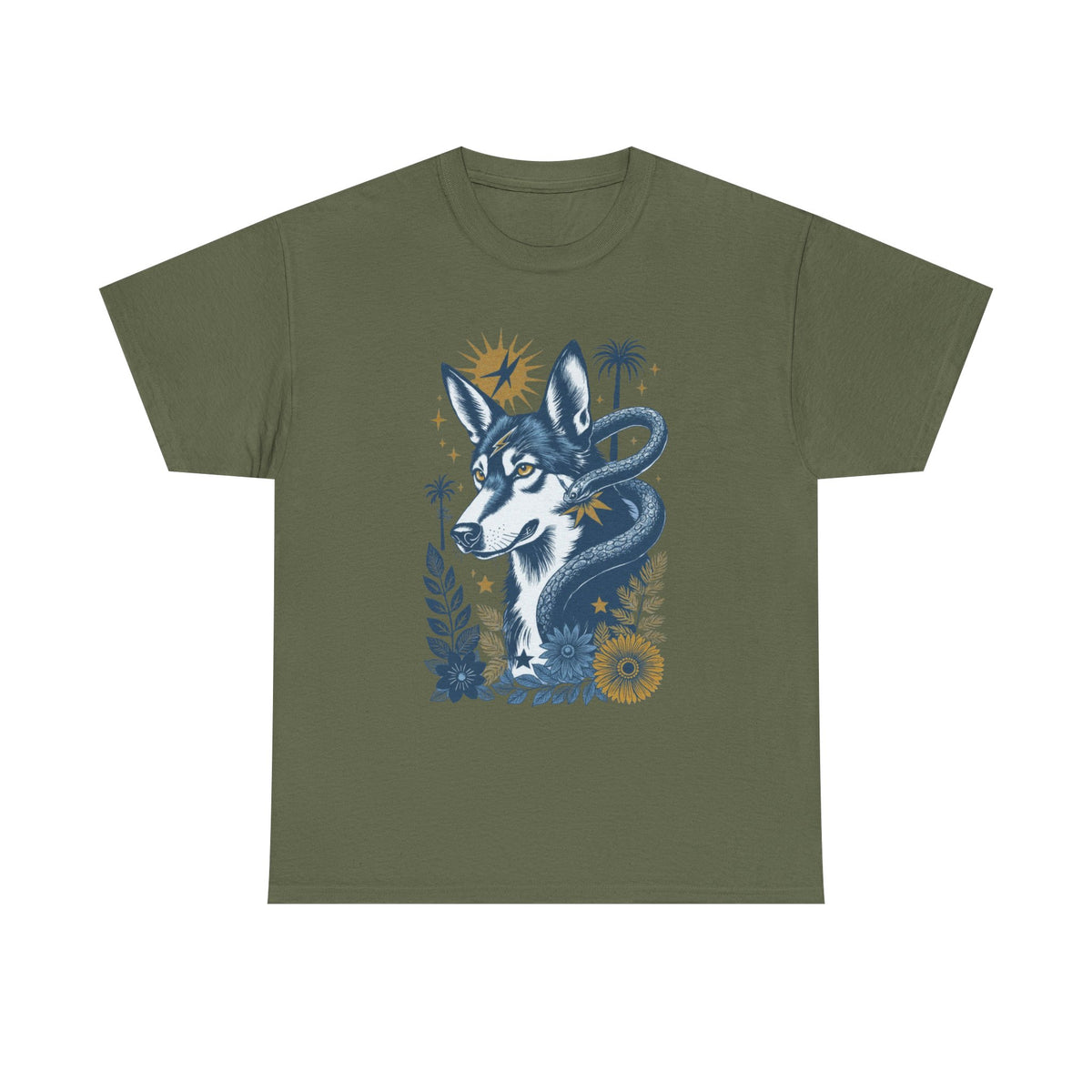 Husky Vintage Style Tattoo graphic T-Shirt
