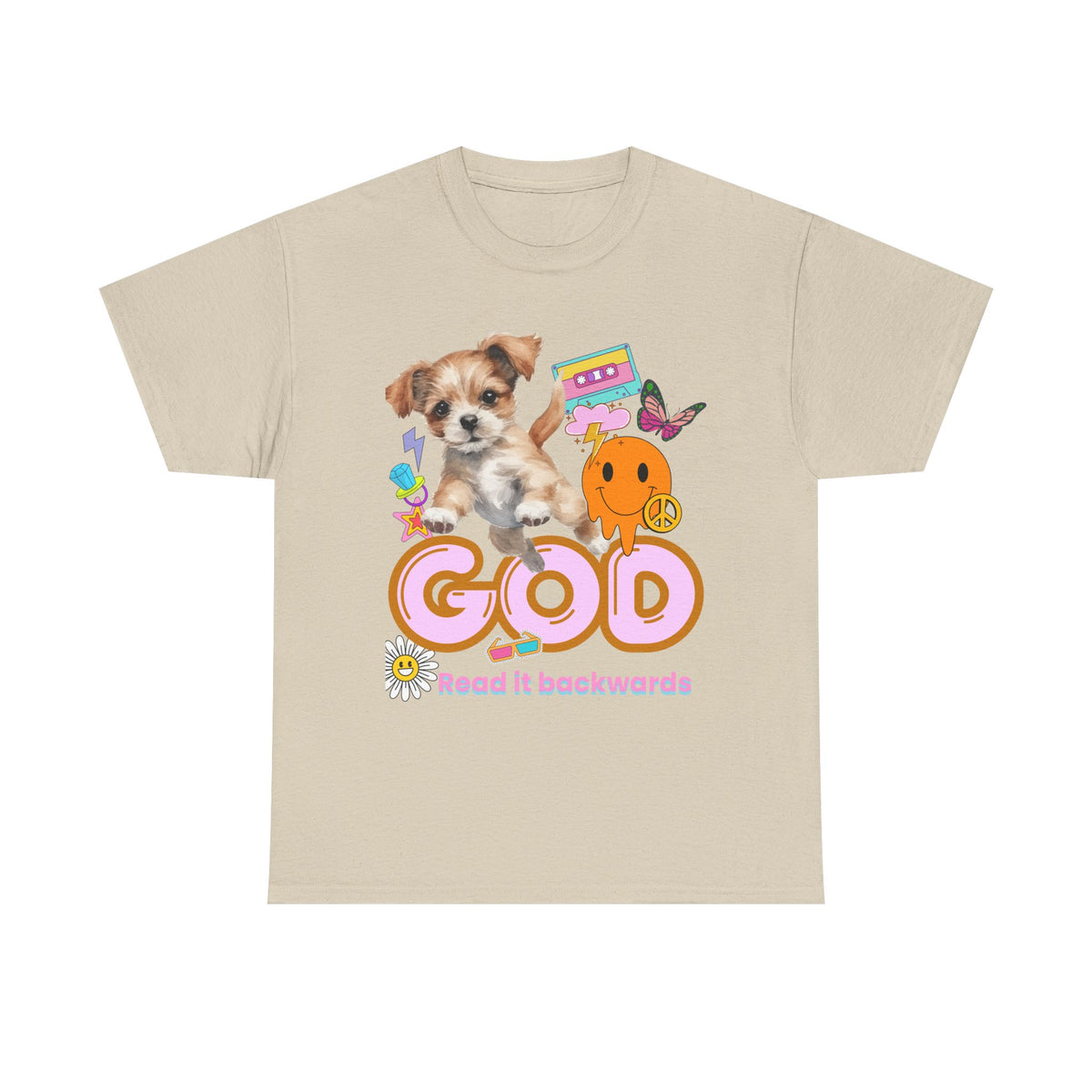 G.O.D Puppy Read it Backwards - Unisex T-shirt