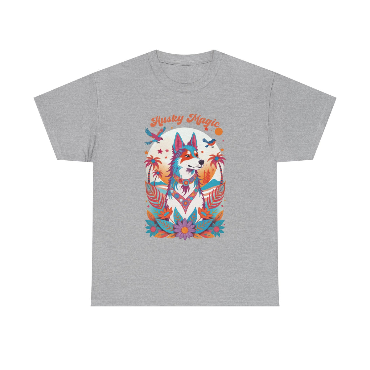 Husky Pop Psychedelic Retro Graphic Tee by Electrik Land