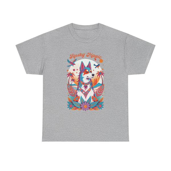 Husky Pop Psychedelic Retro Graphic Tee by Electrik Land