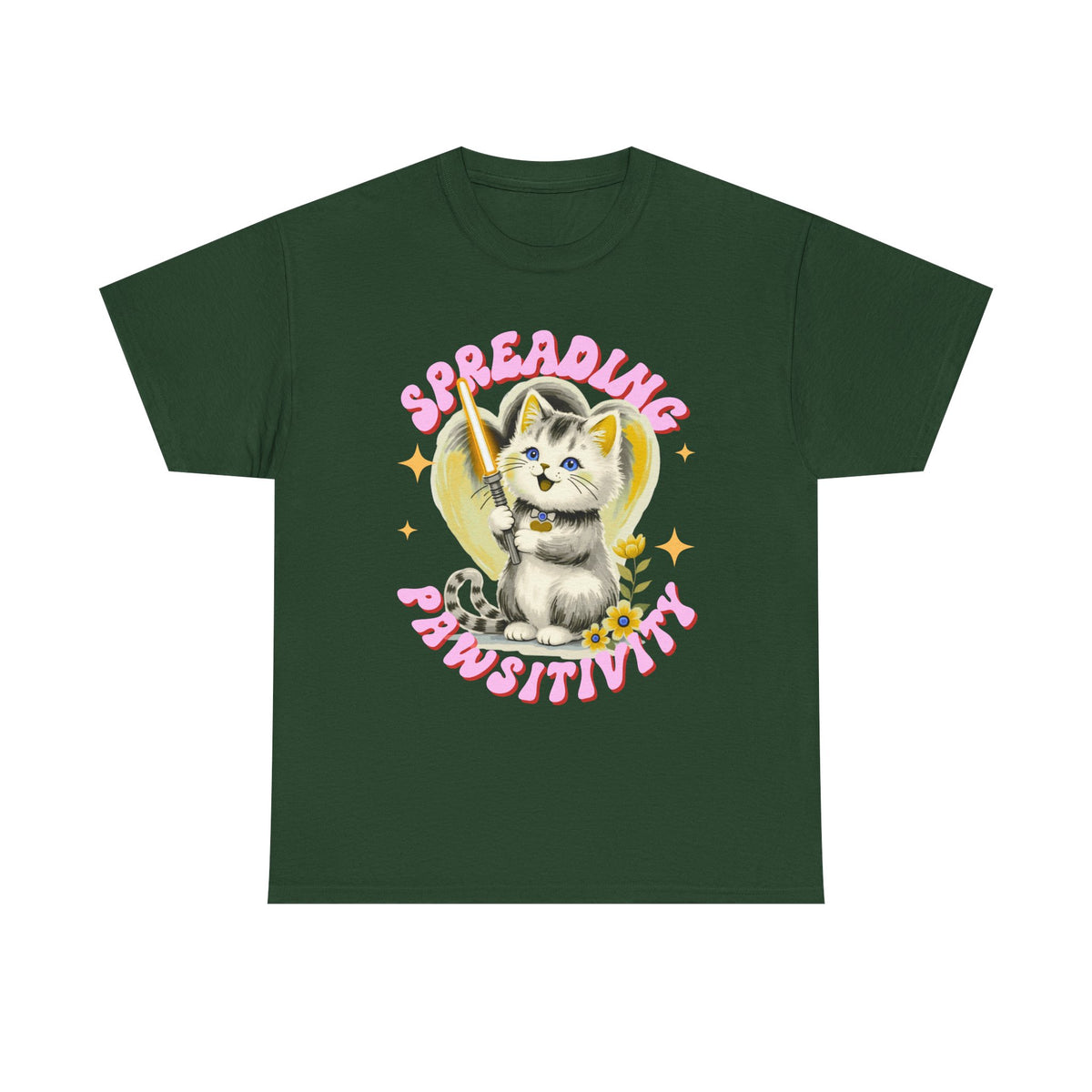 Spreading Pawsitivity Cat |  Unisex T-shirt