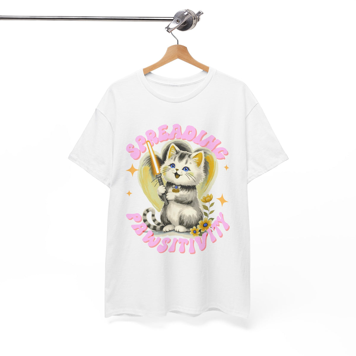 Spreading Pawsitivity Cat |  Unisex T-shirt