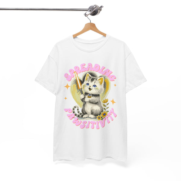 Spreading Pawsitivity Cat |  Unisex T-shirt