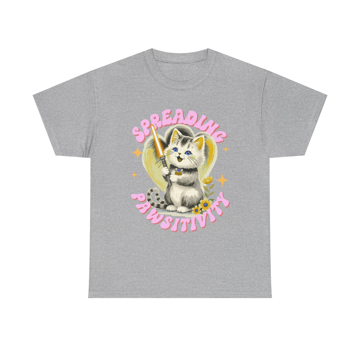 Spreading Pawsitivity Cat |  Unisex T-shirt