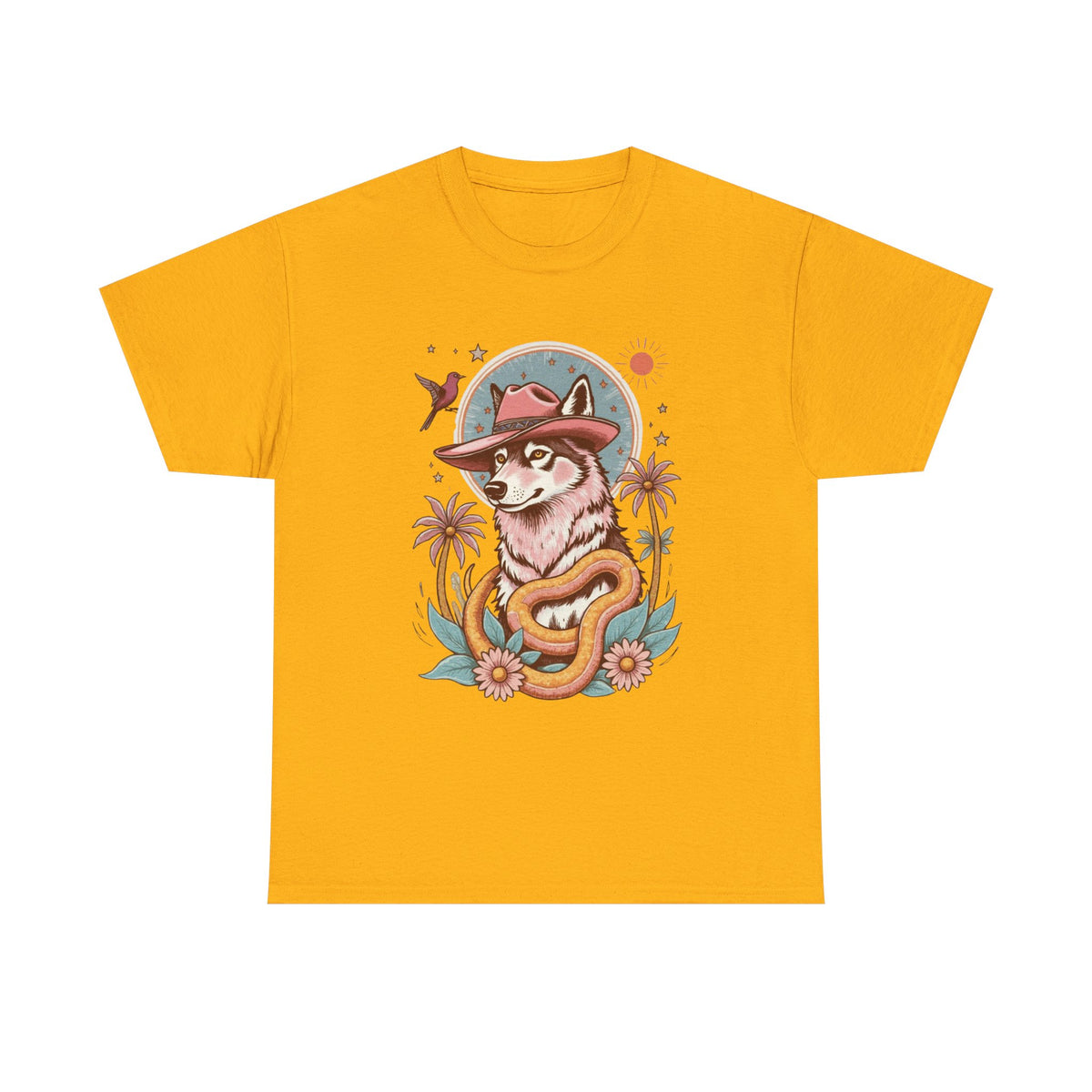 Husky Retro Cowboy T-Shirt