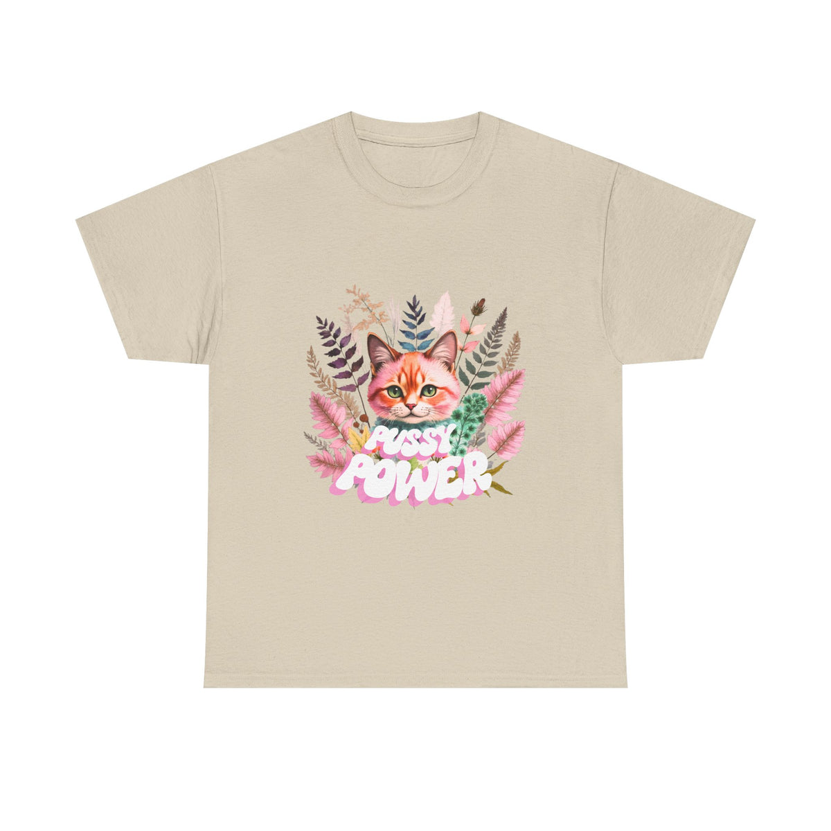 Pussy Power Flower Cat - Unisex T-shirt