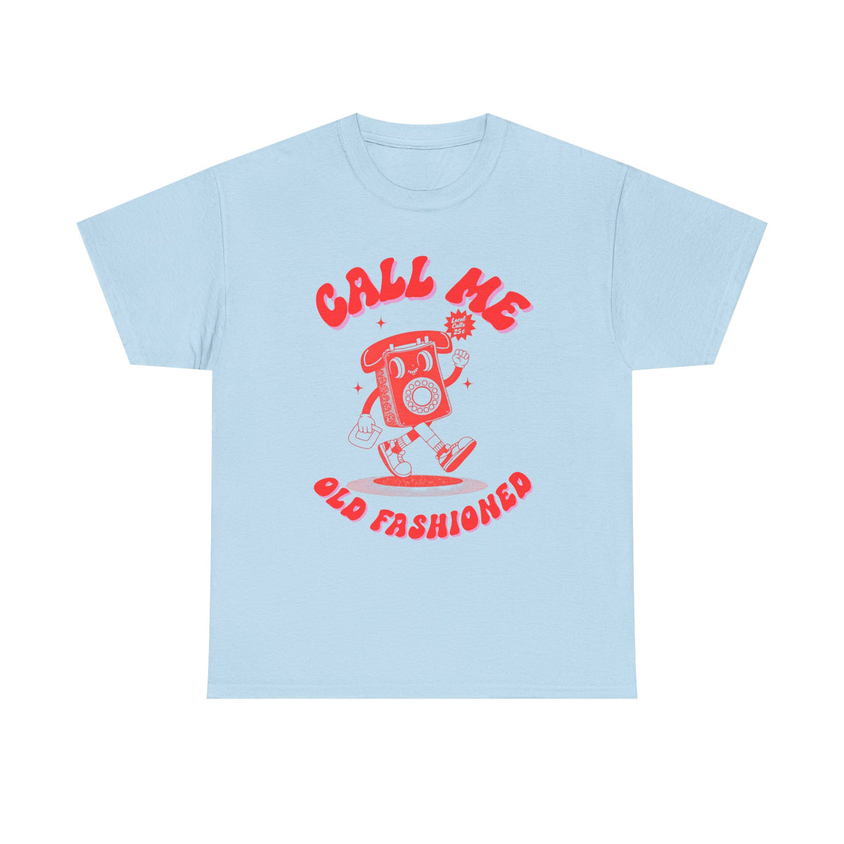 Call Me Old Fashioned Vintage Red Phone Tee by Electrik Land