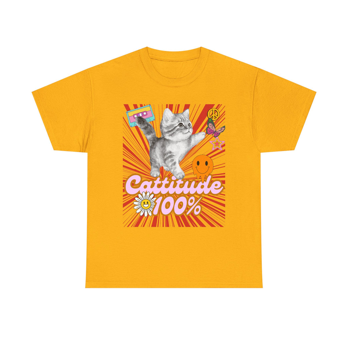 Cattitude 100% Y2K Edition - Cat Lovers - Unisex T-shirt