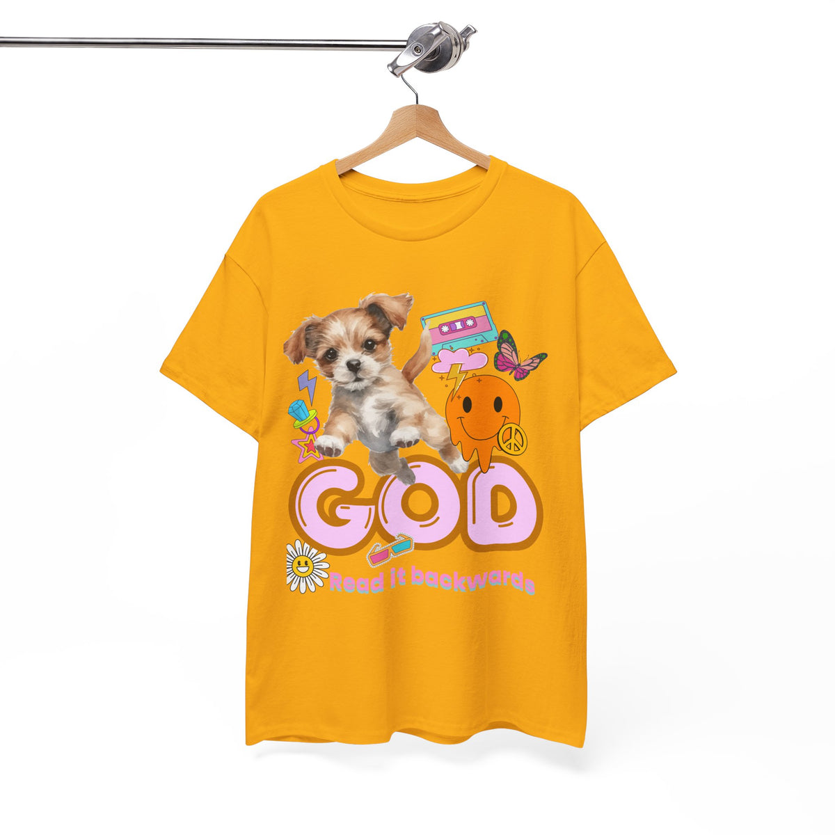 G.O.D Puppy Read it Backwards - Unisex T-shirt
