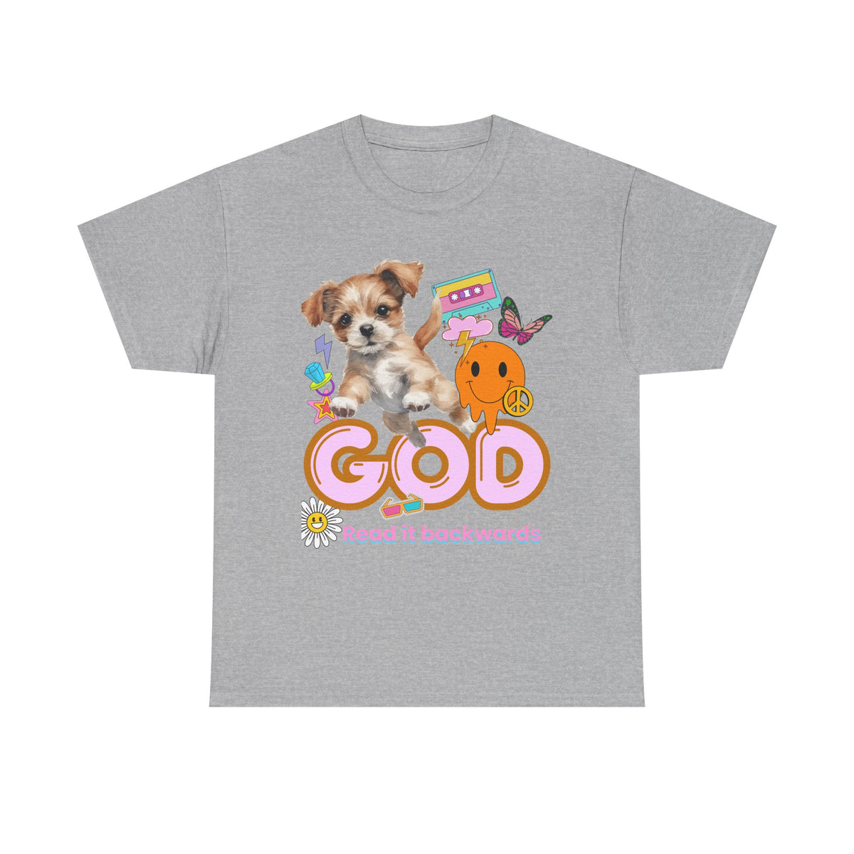 G.O.D Puppy Read it Backwards - Unisex T-shirt