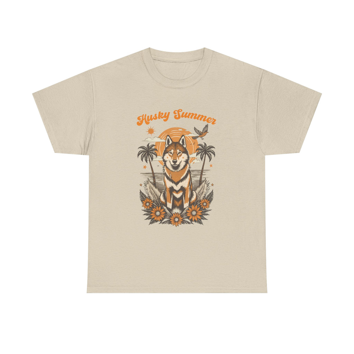 Husky Retro Surf Vintage Beach Tee by Electrik Land