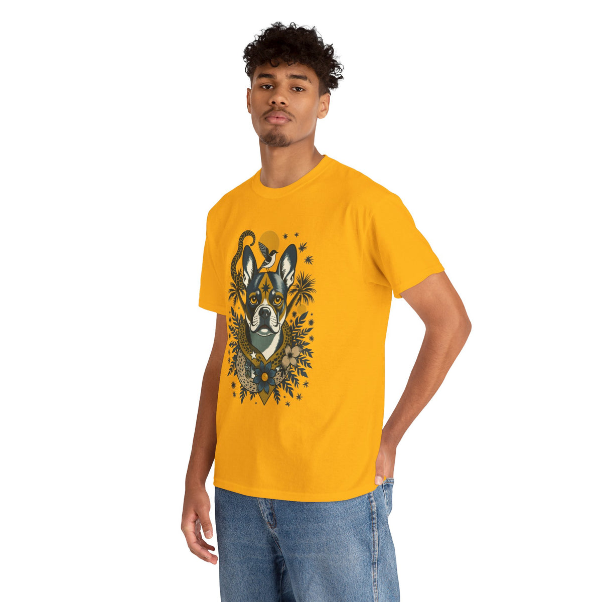 French Bulldog Vintage Style Tattoo Graphic T-Shirt