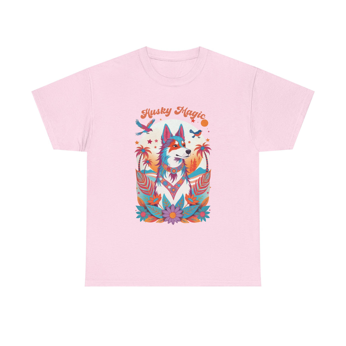 Husky Pop Psychedelic Retro Graphic Tee by Electrik Land